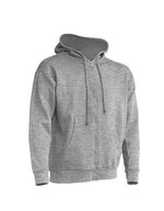 JHK Kapuzen-Sweatshirt mit 2-Wege-Reißverschluss – Grey Melange