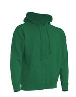 JHK Kapuzen-Sweatshirt mit 2-Wege-Reißverschluss – Kelly Green