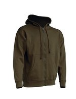 JHK Kapuzen-Sweatshirt mit 2-Wege-Reißverschluss, White XL, JHK422 – Khaki