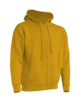 JHK Kapuzen-Sweatshirt mit 2-Wege-Reißverschluss, White XL, JHK422 – Mustard