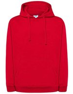 JHK Kapuzen-Sweatshirt mit Kängurutasche, Black XS, JHK424 – Red