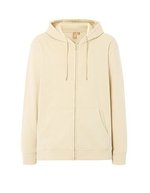 JHK Kapuzen-Sweatshirt mit 2-Wege-Reißverschluss – Buttercream