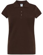 JHK Polo Regular mit Piqué-Struktur für Damen, White S, JHK511 – Chocolat