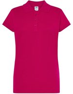 JHK Polo Regular mit Piqué-Struktur für Damen, White S, JHK511 – Fuchsia