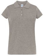 JHK Polo Regular mit Piqué-Struktur für Damen, White S, JHK511 – Gris Melange