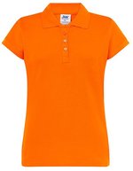 JHK Polo Regular mit Piqué-Struktur für Damen, White S, JHK511 – Orange