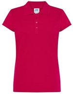 JHK Polo Regular mit Piqué-Struktur für Damen, White S, JHK511 – Framboise