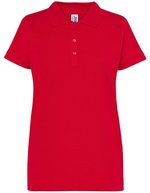 JHK Polo Regular mit Piqué-Struktur für Damen, White S, JHK511 – Rouge