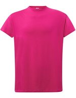 JHK Curves T-Shirt aus Baumwolle für Damen, White S, JHK601 – Fuchsia