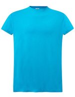 JHK Curves T-Shirt aus Baumwolle für Damen, White S, JHK601 – Turquoise