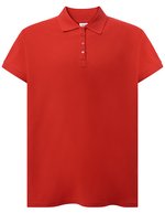 JHK Polo-Shirt Ladies' Curves Baumwolle für Damen, White S, JHK602 – Red