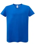 JHK V-Neck T-Shirt Curves Baumwolle für Damen, White M, JHK604 – Royal Blue