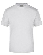 James&Nicholson Rundhals T-Shirt aus Baumwolle – Ash (Heather)