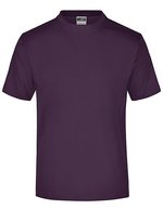 James&Nicholson Rundhals T-Shirt aus Baumwolle – Aubergine
