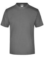 James&Nicholson Rundhals T-Shirt aus Baumwolle, White S, JN001 – Grigio scuro (Unito)