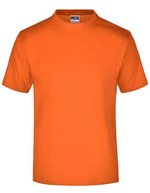 James&Nicholson Rundhals T-Shirt aus Baumwolle, White S, JN001 – Arancione scuro