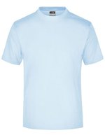 James&Nicholson Rundhals T-Shirt aus Baumwolle, White S, JN001 – Azzurro chiaro
