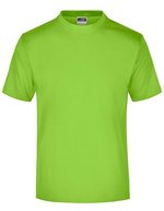 James&Nicholson Rundhals T-Shirt aus Baumwolle, White S, JN001 – Verde lime