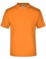 James&Nicholson Rundhals T-Shirt aus Baumwolle, White S, JN001 – Arancione