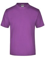 James&Nicholson Rundhals T-Shirt aus Baumwolle, White S, JN001 – Viola