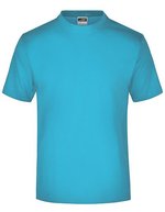 James&Nicholson Rundhals T-Shirt aus Baumwolle, White S, JN001 – Turchese