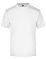 James&Nicholson Rundhals T-Shirt aus Baumwolle – White