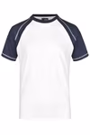 James&Nicholson Raglan-T-Shirt con Maniche a Contrasto da Uomo, Red/Navy M, JN010 – immagine 3