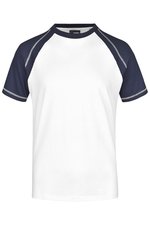 James&Nicholson Raglan-T-Shirt mit Kontrastärmel für Herren, Black/Red S, JN010 – Bild 3