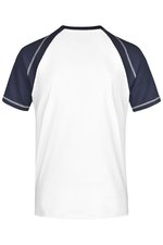 James&Nicholson Raglan-T-Shirt mit Kontrastärmel für Herren, Black/Red S, JN010 – Bild 4