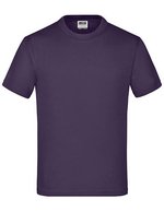 James&Nicholson Komfort-T-Shirt mit Rundhalsausschnitt für Kinder – Aubergine