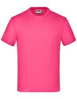 James&Nicholson Komfort-T-Shirt mit Rundhalsausschnitt für Kinder, White L (134/140), JN019 – Rosa