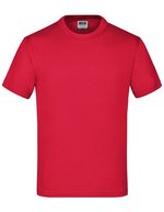 James&Nicholson Komfort-T-Shirt mit Rundhalsausschnitt für Kinder, White L (134/140), JN019 – Rosso