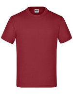 James&Nicholson Komfort-T-Shirt mit Rundhalsausschnitt für Kinder, White L (134/140), JN019 – Vino