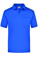 James&Nicholson Polo-Shirt mit Brusttasche Piqué, White S, JN026 – Bild 1