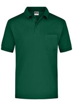 James&Nicholson Polo-Shirt mit Brusttasche Piqué, White S, JN026 – Bild 3
