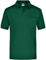James&Nicholson Polo-Shirt mit Brusttasche Piqué – Dark Green