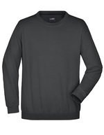 James&Nicholson Rundhals-Sweatshirt aus ringgesponnener Baumwolle, White S, JN040 – Grafite (Unito)