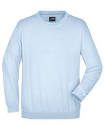 James&Nicholson Rundhals-Sweatshirt aus ringgesponnener Baumwolle, White S, JN040 – Azzurro chiaro