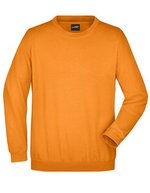 James&Nicholson Rundhals-Sweatshirt aus ringgesponnener Baumwolle, White S, JN040 – Arancione