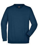 James&Nicholson Rundhals-Sweatshirt aus ringgesponnener Baumwolle, White S, JN040 – Petrolio