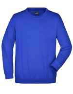 James&Nicholson Rundhals-Sweatshirt aus ringgesponnener Baumwolle, White S, JN040 – Reale