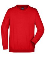 James&Nicholson Rundhals-Sweatshirt aus ringgesponnener Baumwolle, White S, JN040 – Pomodoro