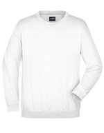 James&Nicholson Rundhals-Sweatshirt aus ringgesponnener Baumwolle – White