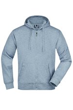 James&Nicholson Kapuzenjacke mit Kangurutasche für Herren, Black S, JN042 – Bild 1