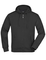 James&Nicholson Kapuzenjacke mit Kangurutasche für Herren – Black