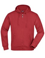 James&Nicholson Kapuzenjacke mit Kangurutasche für Herren – Red