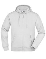 James&Nicholson Kapuzenjacke mit Kangurutasche für Herren, Black S, JN042 – Bianco