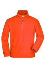 James&Nicholson Half-Zip Fleece Sweatshirt mit Kadettkragen, Black S, JN043 – Bild 1