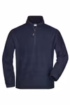 James&Nicholson Half-Zip Fleece Sweatshirt with Cadet Collar, Brown L, JN043 – image 3