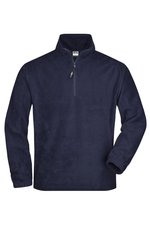 James&Nicholson Half-Zip Fleece Sweatshirt mit Kadettkragen, Black S, JN043 – Bild 3